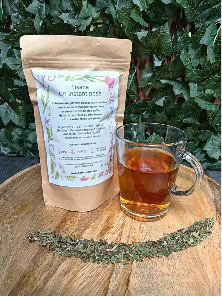 Tisane Un instant posé – Tulsi, Mélisse & Verveine citronnée