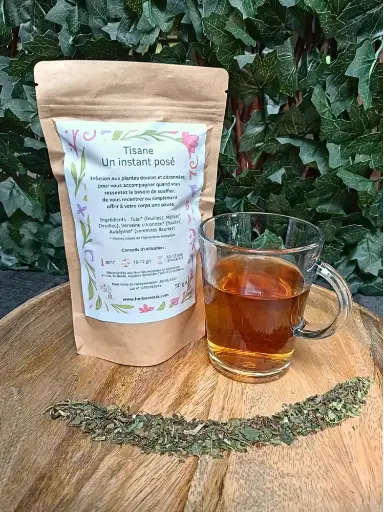 Tisane Un instant posé – Tulsi, Mélisse & Verveine citronnée
